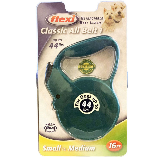 Flexi Classic All-Belt Retractable BELT Leash for Dogs up to 44 lbs. (16 ft.) Flexi Classic All-Belt Retractable BELT Leash for Dogs up to 44 lbs. (16 ft.)
