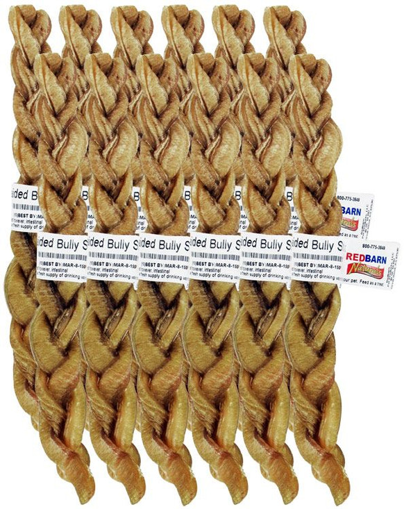 Redbarn 9" Braided Bully Stick (12 Pack)