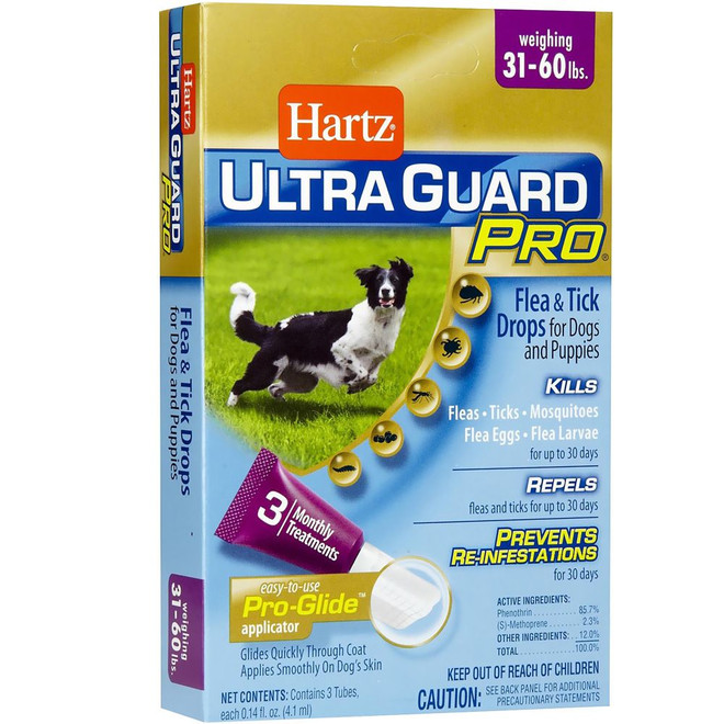 Hartz UltraGuard Pro Flea & Tick Drops for Dogs - 31-60 lbs