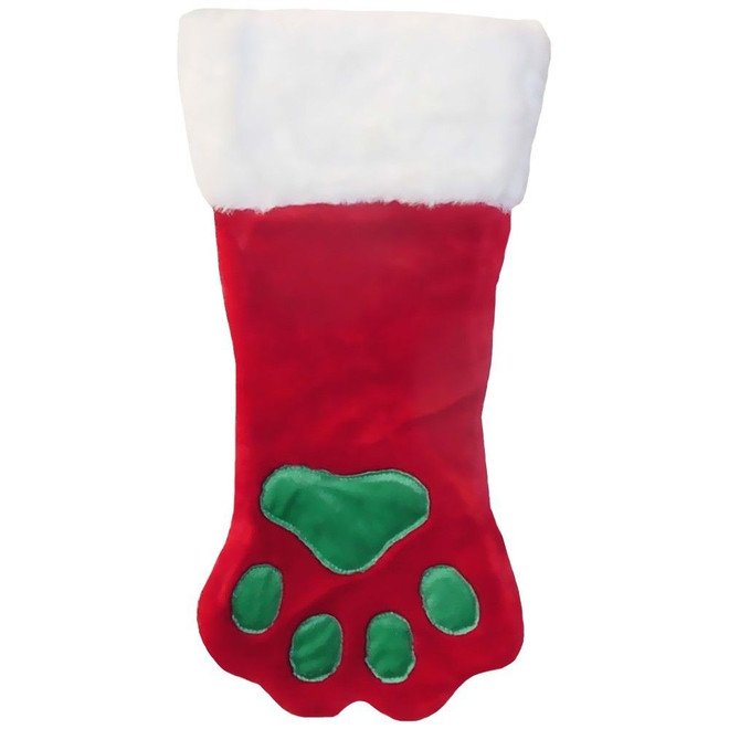 Kyjen Holiday Red Paw Stocking - Large