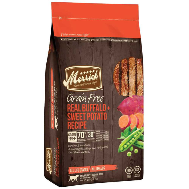 Merrick Grain Free - Real Buffalo & Sweet Potato Dry Dog Food (4 lbs) Merrick Grain Free - Real Buffalo & Sweet Potato Dry Dog Food (4 lbs)