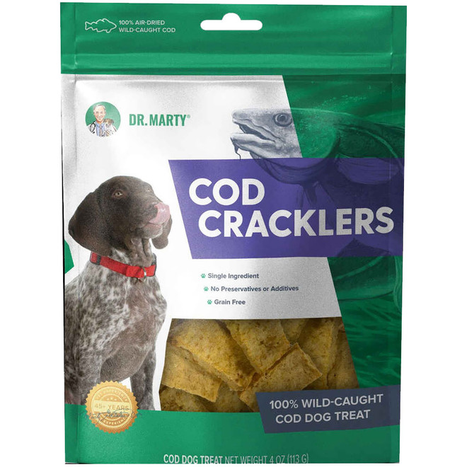 Dr. Marty Cod Cracklers Freeze Dried Dog Treats, 4-oz