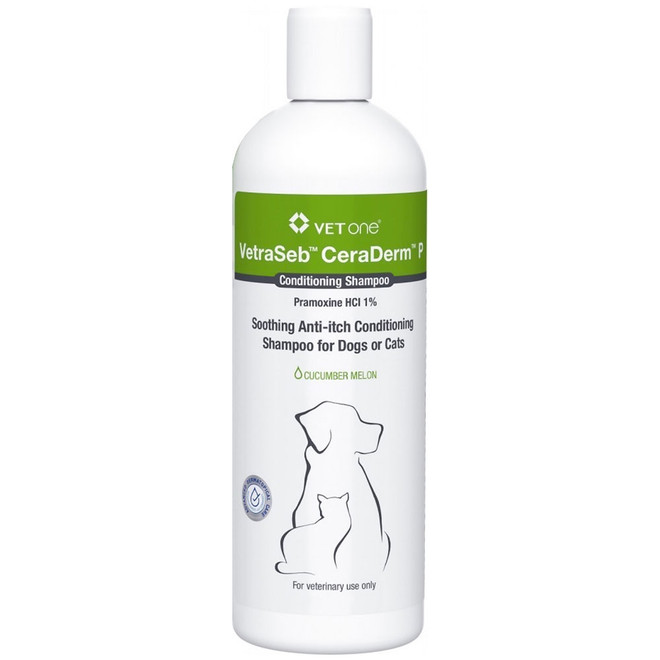 VetraSeb CeraDerm P Anti-Itch Conditioning Shampoo for Dogs or