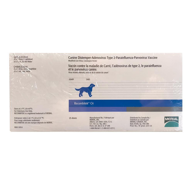 Recombitek for Dogs - C4 (25 Doses) - [Vaccine]