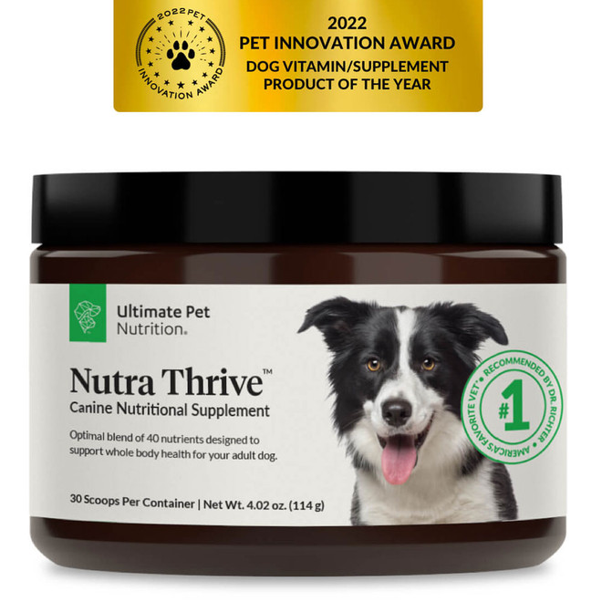 Ultimate Pet Nutrition Nutra Thrive Multivitamin Powder Supplement for Dogs, 4.02 oz.
