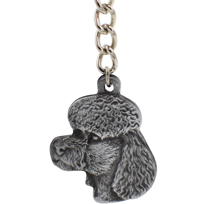 Dog Breed Keychain USA Pewter - Poodle (2.5)