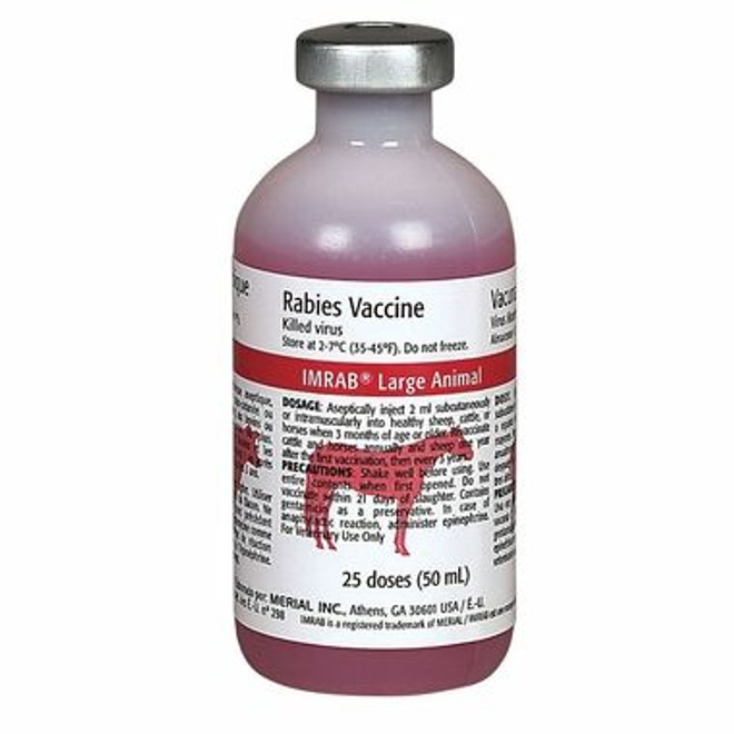 Imrab for Cattle, Sheep & Horses - Large Animal (25 Doses) - [Rabies Vaccine]