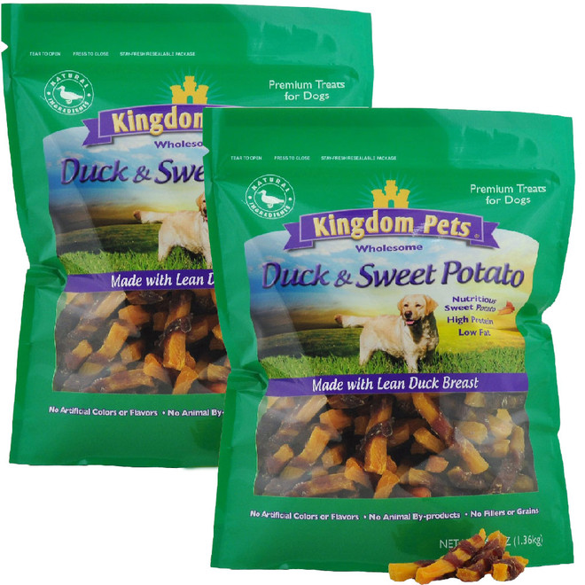 Kingdom Pets Duck & Sweet Potato Jerky Twists 2-PACK (48 oz)