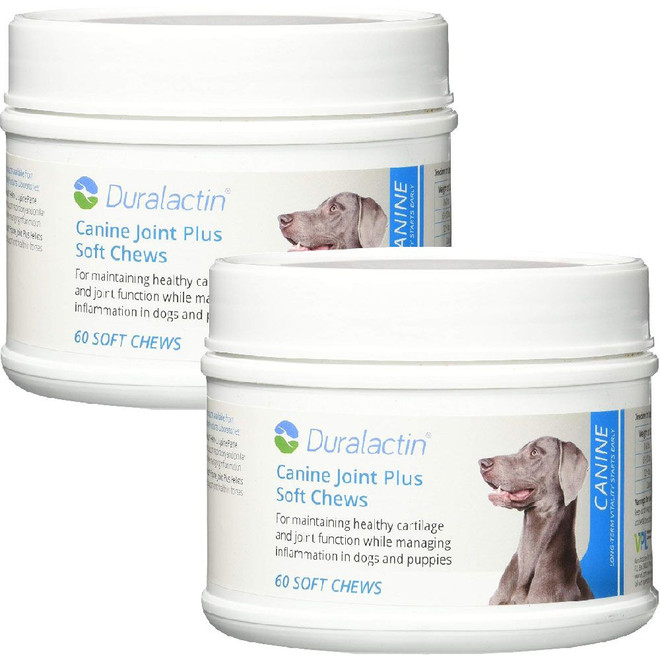 2-PACK Duralactin Canine Joint Plus Soft Chews (120 count)
