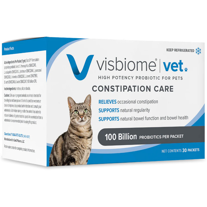 Visbiome Vet High Potency Probiotic Constipation Care for Pets - 100 Billion CFUs (30 packets)