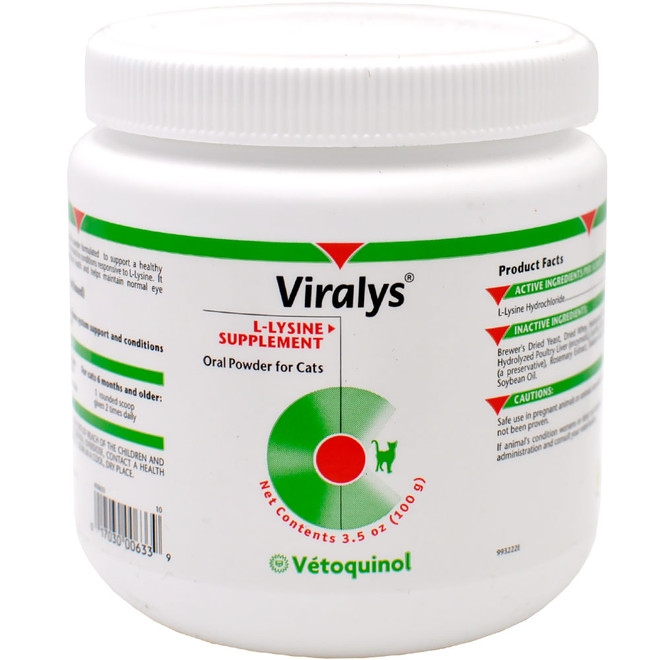 Vetoquinol Viralys (L-Lysine) Powder Vetoquinol Viralys (L-Lysine) Powder