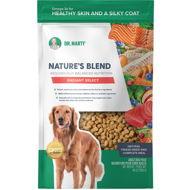 Dr. Marty Nature's Blend Radiant Select Freeze Dried Dog Food, 48-oz