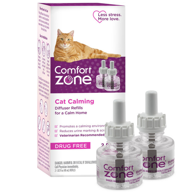 Comfort Zone Cat Calming Diffuser Refills, 2-pack