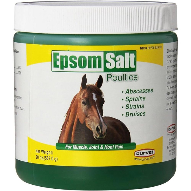 Durvet Epsom Salt Poultice for Horses (20 oz) - [Muscle Pain Relief]