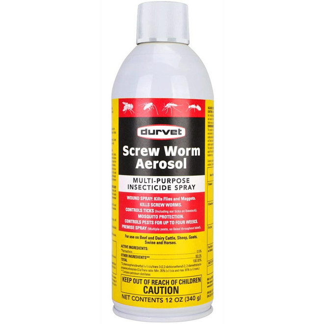 Durvet Screw Worm Aerosol (12 oz) - [Multi-Purpose Insecticide Spray]
