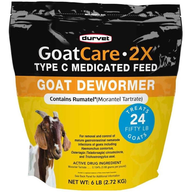 Durvet Goat Care 2X Type C Medicated Feed (6 lb) - [Dewormer]