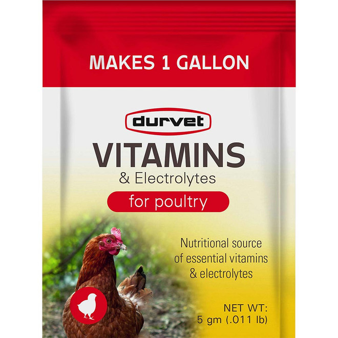 Durvet Vitamins & Electrolytes for Poultry (5 gm) - [Supplement]