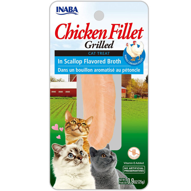 Inaba Churu Cat Treat - Chicken Fillet - Scallop Flavored Broth (0.9 oz) Inaba Churu Cat Treat - Chicken Fillet - Scallop Flavored Broth (0.9 oz)