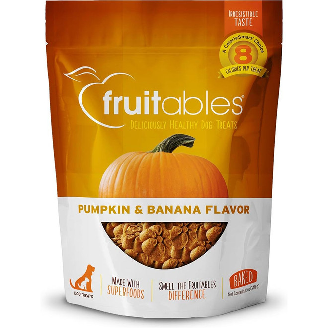 Fruitables Dog Treats Baked Pumpkin & Banana Flavor (12 oz)