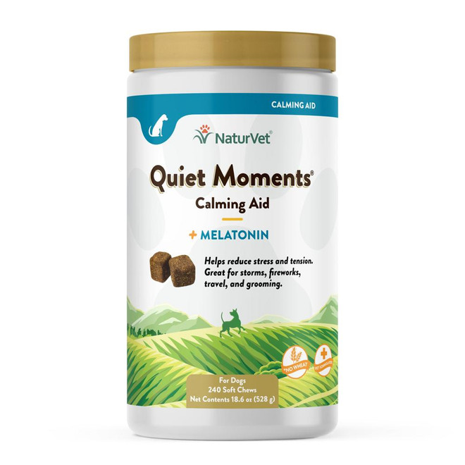 NaturVet Quiet Moments Calming Aid Soft Chew Supplements for Dogs (240 Count)