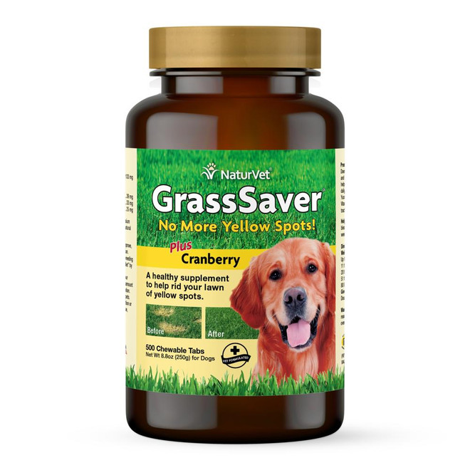 NaturVet GrassSaver Plus Cranberry Tablet Supplements for Dogs (500 Count)