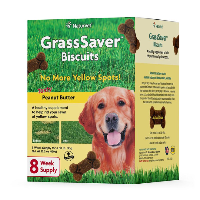 NaturVet GrassSaver Peanut Butter Flavored Biscuits for Dogs (22.2