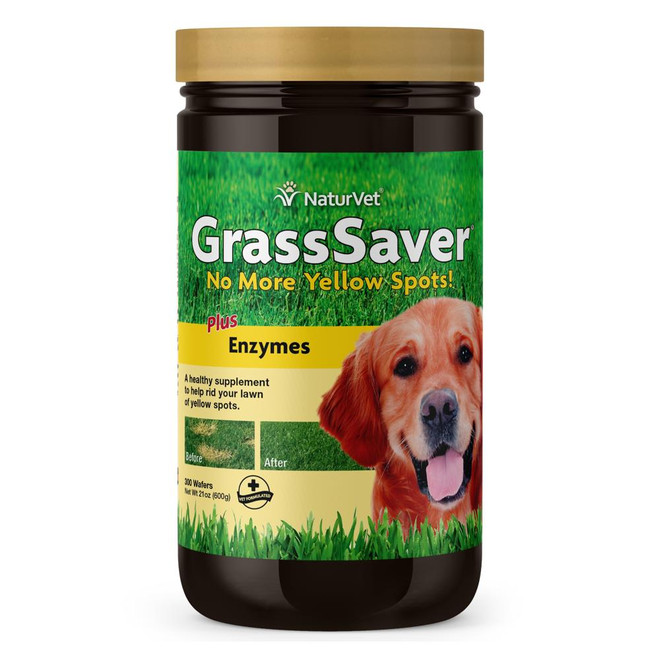 NaturVet GrassSaver Wafers Plus Enzymes for Dogs (300 Count)