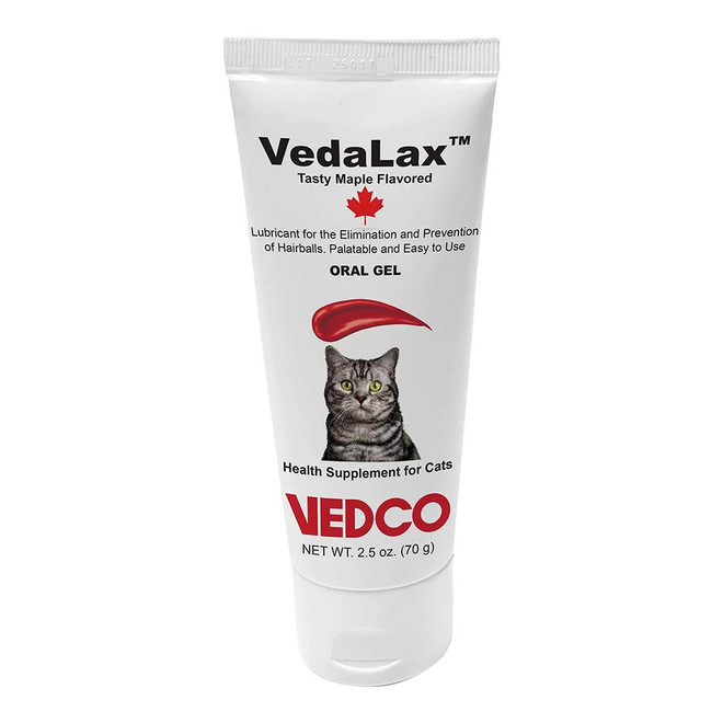 VedaLax Hairball Oral Gel for Cats - Maple Flavor (2.5 oz)