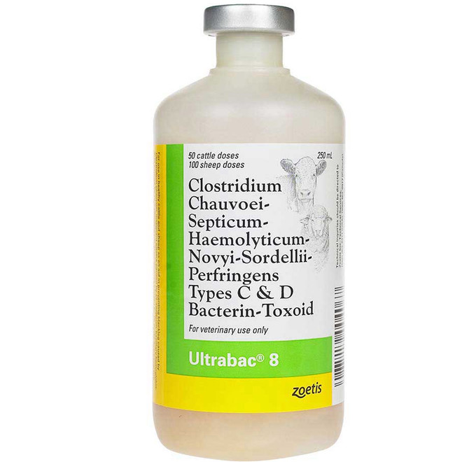 Ultrabac 8 Cattle and Sheep Vaccine, 250mL
