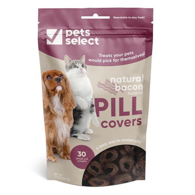 Pets Select Small Pill Covers Bacon Flavor for Dogs & Cats, 30 count