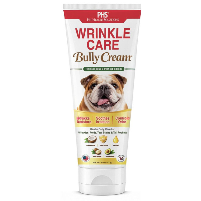 Bully Cream for Dogs (5 oz) - Protects and Cleans Wrinkles, Folds, Tear Stains and Tail Pockets