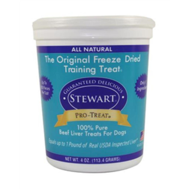 Stewart Pro-Treat Freeze Dried Beef Liver Training Treats for Dogs, 4oz