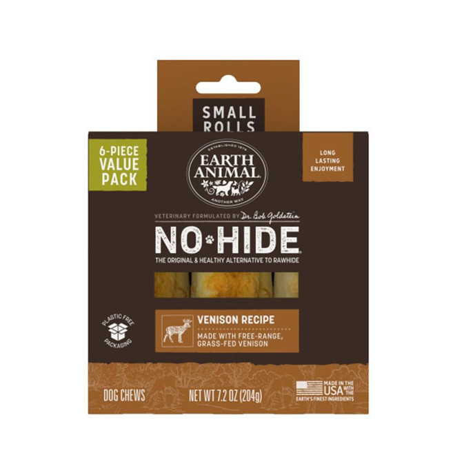 EA DOG NO HIDE VENISON ROLLS SMALL VALUE BOX 6CT TREAT