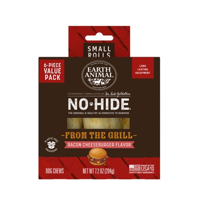 EA DOG NO HIDE BACON CHEESEBURGER ROLLS SMALL VALUE BOX 6CT TREAT