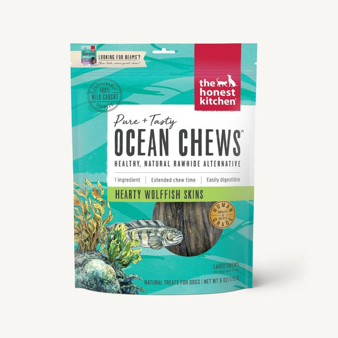 THK DOG BEAMS WOLFFISH CHEWS LARGE TREAT 6OZ