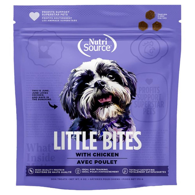 NUTRISOURCE DOG LITTLE BITES CHICKEN TREAT 6OZ