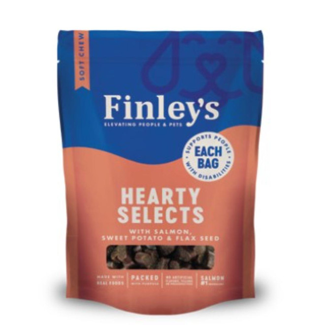 FINLEYS DOG HEARTY SELECT SALMON FLAX TREAT 5OZ