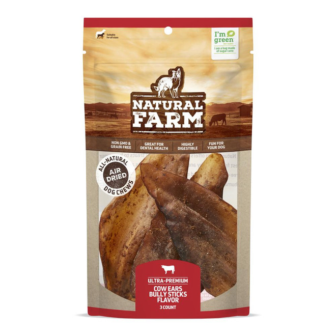 NF DOG NATURAL COW EARS BULLY STICK FLAVOR 3CT TREAT