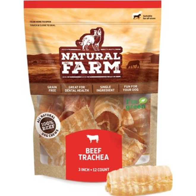 NF DOG BEEF TRACHEA 3" 12CT TREAT