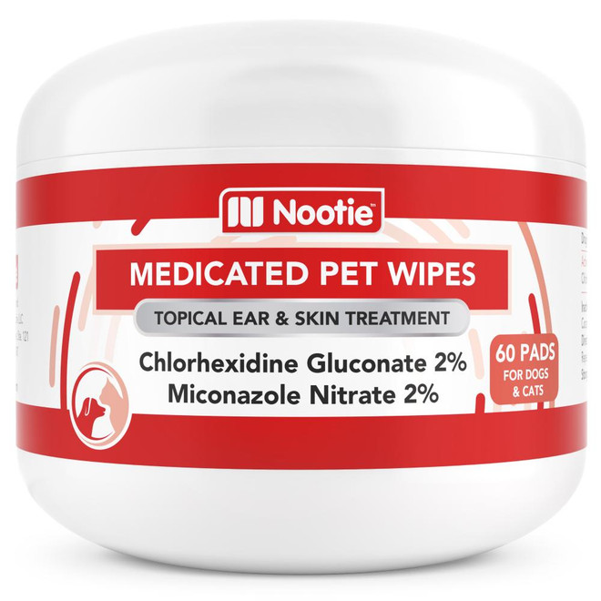 NOOTIE DOG CAT ANTIBACTERIAL PADS 60CT