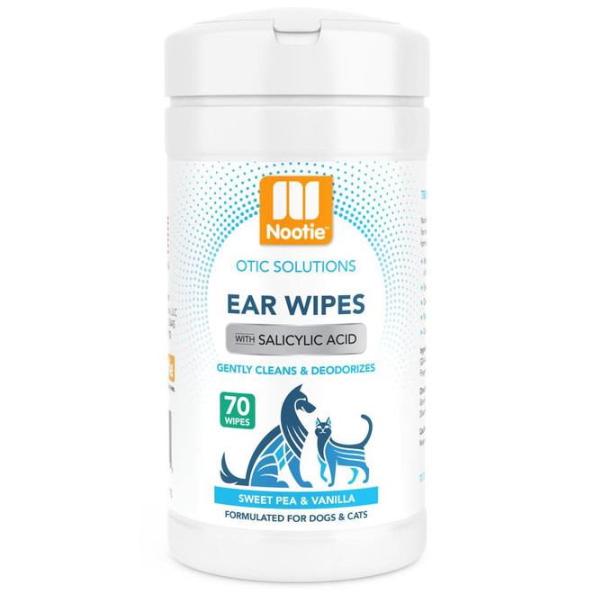 NOOTIE DOG CAT EAR WIPES SWEET PEA VANILLA 70CT