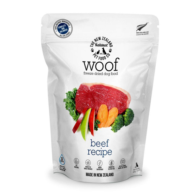 NZ DOG WOOF BEEF FD 9.9OZ