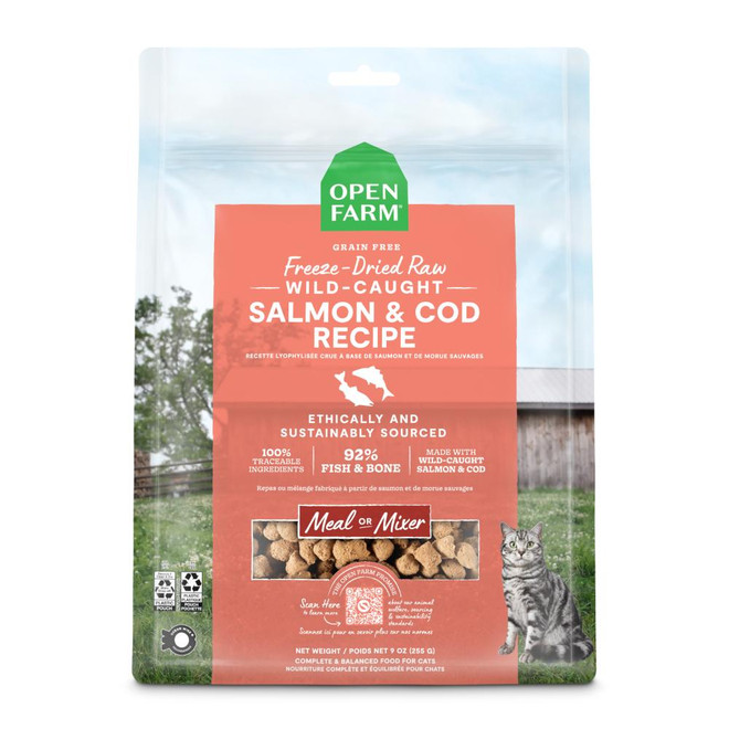 OPEN FARM CAT MORSELS SALMON COD FD RAW 3.5OZ