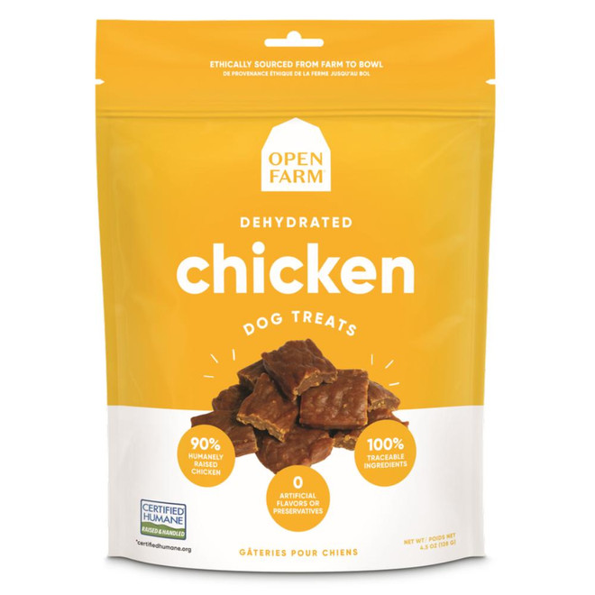 OPEN FARM DOG DEHYDRATED CHICKEN TREAT 4.5OZ
