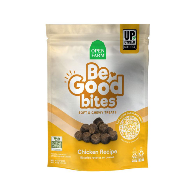 OPEN FARM DOG BE GOOD BITES CHICKEN TREAT 6OZ