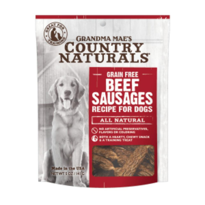 COUNTRY NATURALS DOG BEEF SAUSAGES TREAT 5OZ
