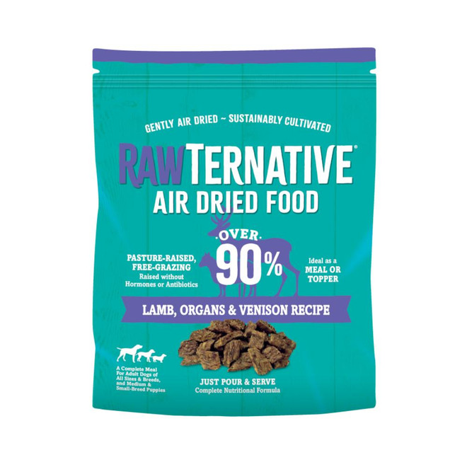 RAWTERNATIVE DOG LAMB LAMB ORGANS VENISON AIR DRIED 5OZ