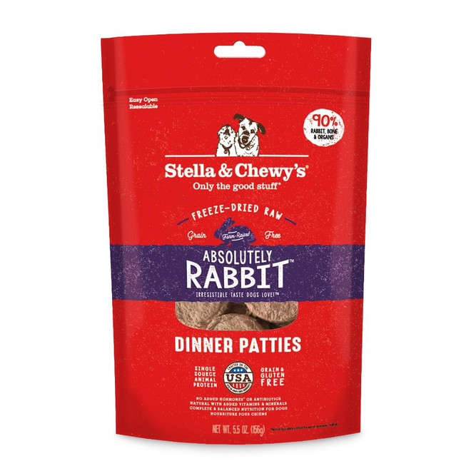 SC DOG PATTIES RABBIT FD 5.5OZ