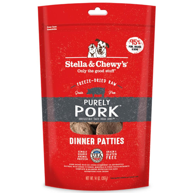 SC DOG PATTIES PORK FD 14OZ