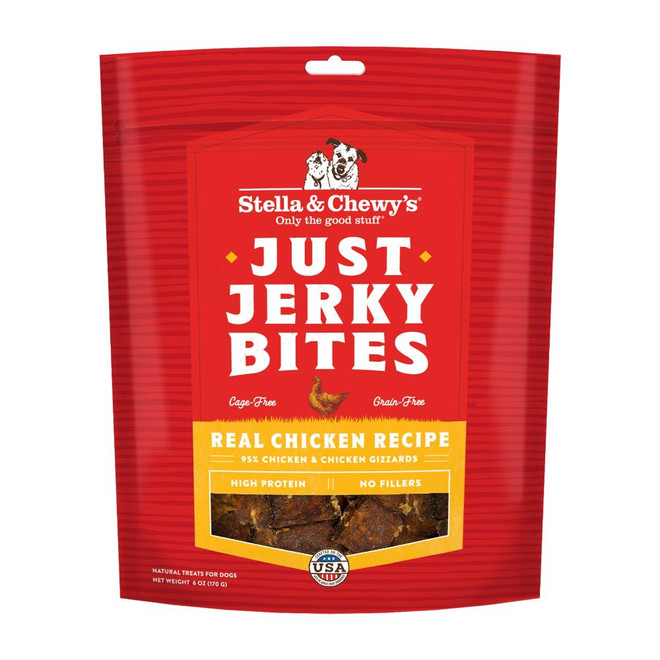 SC DOG JUST JERKY BITES CHICKEN TREAT 6OZ